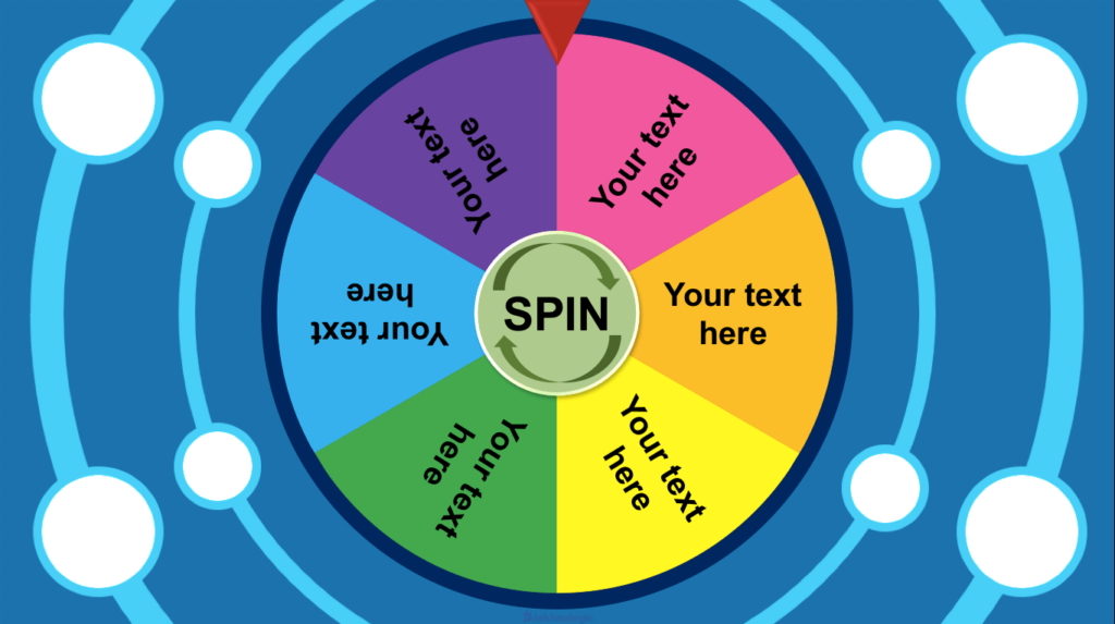 Free PowerPoint Spinner (Spinning Wheel) Template Very Young Learners