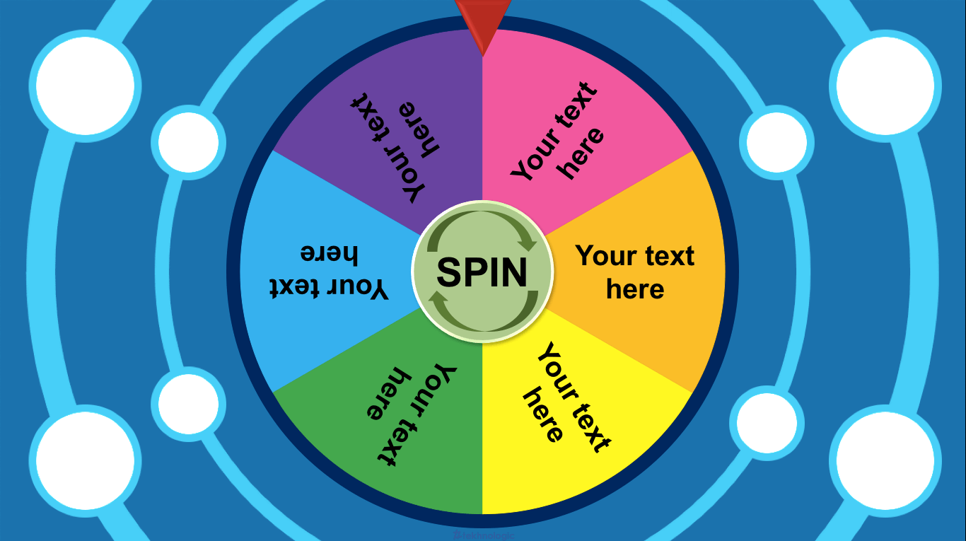 Free Powerpoint Spinner Spinning Wheel Template Very Young Learners